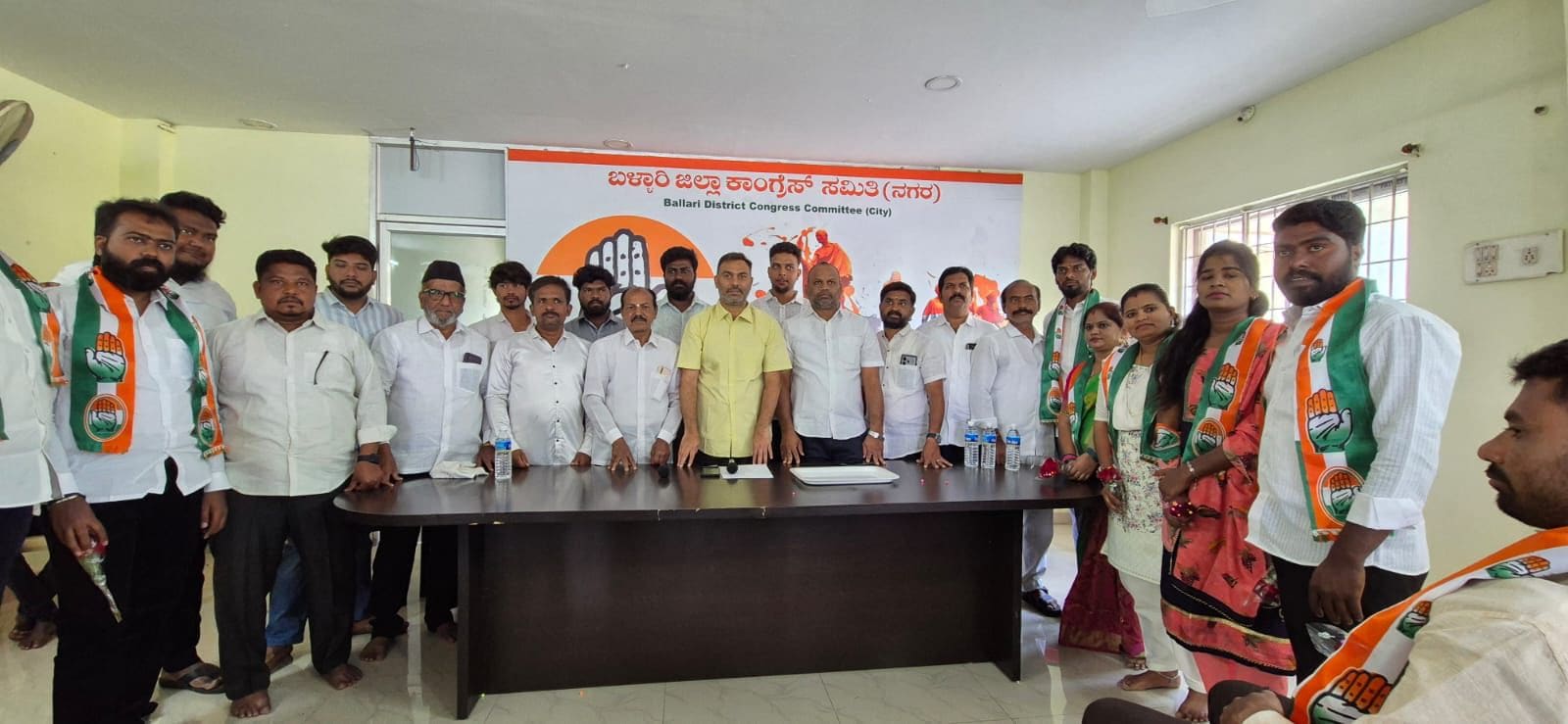 DCC Felicitates The New Youth Congress Team — Leadership action by Ballari Youth Congress in DCC Office, Ballari on February 2025