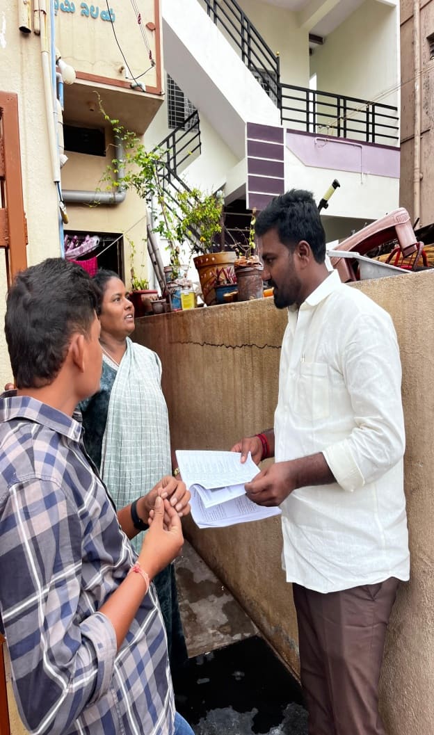 Voter List Verification — Booth No. 32, Ballari City — Campaign action by Ballari Youth Congress in Booth No. 32, Ballari City Assembly on 12 September 2025