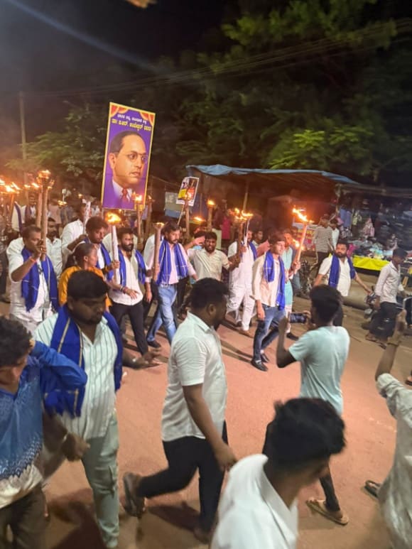 Torchlight Protest — In Defence Of Justice B R Gavai in Sandur, Ballari District on 12 October 2025 — photo 2 of 4