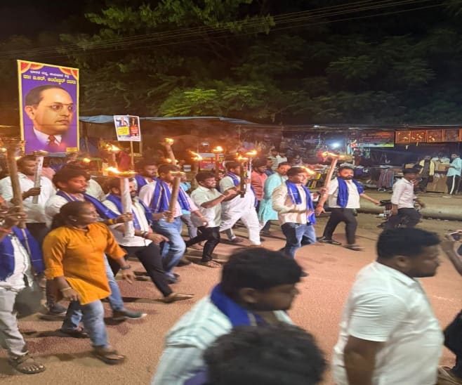 Torchlight Protest — In Defence Of Justice B R Gavai in Sandur, Ballari District on 12 October 2025 — photo 3 of 4