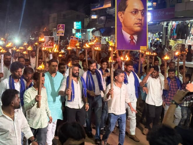 Torchlight Protest — In Defence Of Justice B R Gavai in Sandur, Ballari District on 12 October 2025 — photo 4 of 4
